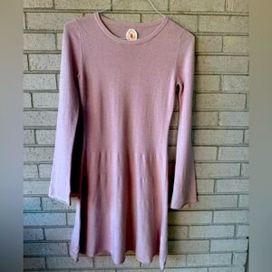Jardin des Orangers | light pink wool cashmere sweater mini dress | long sleeve